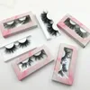 Lashes dramáticas 25mm 5D Mink Eylelash com Rosa gratuito Lashes mármore embalagem caixa de papel personalizado Soft Box FDshine