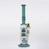 32cm Tall 14.4mm Joint Size Hunter White Black Glass Bong with a Bowl Percolato Thick Basic Smoking Pipe Two Fuction Oil Rigs