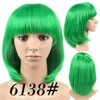 Size: adjustable synthetic Select color Black Blue Red Blonde Burgundy Green Brown Pink Natural Short Bob Women Cosplay Wigs