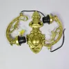 Double-headed coloured glass wall lights dining room corridor glass wall lamp tiffany style leaf deco wall light TF010