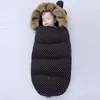 Winter pasgeboren buitenslaapzak veelkleurige verdikking warme kinderwagen ontwerper slaapzak 0-3 jaar baby winddicht kickproof quilt 14 kleuren