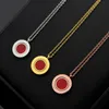 New Arrive Fashion Lady 316L Titanium steel Lettering 18K Plated Gold Necklaces With Rotating Malachite Carnelian Twosided Pendan4699804