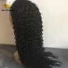 Perruque en dentelle de cheveux humains vierges 150% densité épaisse NaturalBlack couleur Deep Wave avant perruques pour les femmes noires