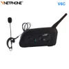 V6c Bluetooth Walkie Talkie Capacete Intercompleto Depluex 1200m Futebol Árbitra Arbitragem Earhook Monaure Fone de Ouvido Headset Headphone