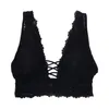 2020 femmes intimes dentelle soutien-gorge push-up rembourré gilet Bralette haut court sous-vêtements bleu noir blanc Blue1