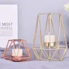 Candle holder wedding decoration gift candlestick iron rose gold european style romantic home decor table decorations