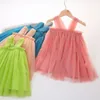 Baby Girls Tutu robes Kids Sling Gauze jupe d'été Élégant Couleur solide en dentelle agarique 5 couleurs INS5176655