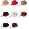 Unisex Retro Zonneklep Ridder Hoed Western Cowboy Hoeden Cowgirl Brede Rand Hoeden Zomer Toerisme Hoofddeksels Outdoor Paardrijden Camping Wandelen Cap C510