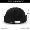 Män Kvinnor Knitor Mössor Rapper Rock Hattar Kort Melon Cap Solid Färg Skullcap Punk Hip Hop Gorros