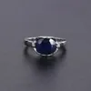GEM039S الباليه 925 Sterling Silver Engagement Rings 324ct Natural Blue الياقوت الأحجار الكريمة الخاتم للنساء المجوهرات الراقية CJ1912051566595