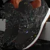 Luxe casual damesschoenen Zwart Wit sprankelende dames Lage glitterpomp Designer Trainer Platform Sneaker