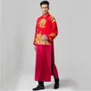 Oriental Element Male Tang Suit Chinese Wedding Robe Bridegroom Chinese Traditionell bröllopsdräkt The Groom Gown Jacket Robe236J