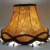 Freeshipping E27 Art Deco Lamp Shade för golvlampa Målning Blomma Abstrakt Mönster Textilvävlampor Lampskärm Modernt stil lampa