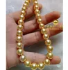 9-10mm south seas gold pearl necklace 18inch 14K gold clasp