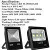 LED RGB Flood Light 10W-200W Outdoor Color Changing Lights with Remote Control IP65 Waterproof Dimmable Wall Washer Light Flood Lamp