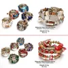 Мода - бусины Crystal Clarms Браслеты для женщин этнических тибетов многослойные имитационные природные каменные браслеты браслеты подарок