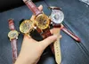 12 Колора новейшая имитация Mechine Мужские наручные часы повседневные скелетные часы Цвет Кожаная полоса Женщина Полые механические часы5323005