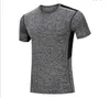 T-shirt fitness sportiva Abbigliamento fitness da uomo Elevata elasticità, Assorbimento della temperatura, Assorbimento del sudore, Top a maniche corte con colletto tondo