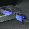 + 4,0 seçim - Çerçevesiz Bilgisayar Gözlük Presbiyopi Okuyucu 1,0 Engelleme Moda Çerçevesiz Okuma Gözlüğü Kadın Erkek Şeffaf Mavi Işık