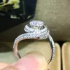 choucong warping Promise Ring 925 sterling Silver 1ct Diamond Engagement Wedding Band Rings For Women men Jewelry