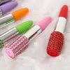 Diamond Lipstick Ballpeet Pen Creative Fashion Office School Writing Supplies Student Söt brevpapper Pen Gratis frakt