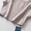 高品質のファッションTシャツの女性夏のストラップレストップセクシーなビーチシームレスな作物ショートバンドローブラックストリートウェアベージュクラブカミソールタンク