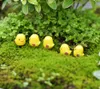 2019 Jardim DIY Decoração Artificial Mini Animais Resina Artesanato pintainho pica Amarelo Combinação Ornamento Paisagem Micro Bonsai Fada estatueta