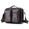Designer-Messenger Bag 15,6 pollici impermeabile vintage vera pelle tela valigetta grande borsa a tracolla borsa in pelle per computer portatile