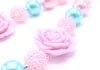 Rosa flor da cor da criança Chunky Colar Bead Favorita Kid menina Colar Chunky Bubblegum Jóias presente das crianças