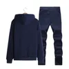 Tute da uomo Tute casual da uomo Tute con stampa di lettere Hommes Jogger Abiti aderenti Pollover Felpe con cappuccio Pantaloni lunghi Abiti 240314