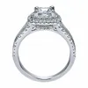 2020 Новые женские обручальные кольца, модные серебряные обручальные кольца с квадратными драгоценными камнями, ювелирные изделия, кольцо с имитацией бриллианта для свадьбы6914171