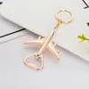 Bira Açıcı Anahtarlık Altın Renk Uçak KeyChain Halka Şişe Açıcı Promosyon Wedding Guest Toptan Favor