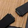 Watch Accessories 23mm 26mm 28mm Men Women Stainless Steel Deployment Clasp Black Diving Silicone Rubber Watch Band Strap for HUB 188F