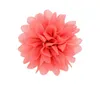 Grampos de cabelo de bebê 3,5 polegadas para meninas Chiffon Flowers Grampos de cabelo Acessórios de cabelo Boutique Flor de fita com clipe Moda infantil Presilhas