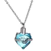 Colar do coração do parafuso do locket para mulheres luxuosas Jóias Membremo Pingente Memorial Cinzas Cinzas Urna Birthstone Colar