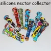 Nectar de silicone avec pointes en titane de quartz Les narguilés sucent dans la bouche Nectar de silicium de 14 mm pour les bongs d'eau en verre