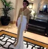 3/4 ärmar muslimska kvällsklänningar 2019 sjöjungfru V-nacks-pärlor Beaded Islamic Dubai Saudiarabiska Långt Evening Gown Prom Dress