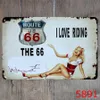 ROUTE 66 Tin Sign Placa de metal Ferro pintura da sala da parede dos miúdos Bar Coffee Home Art Craft Decor 30X20CM JK2006XB