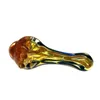 Newst Good Quality Hand Pipe Thick Glass Pipes Beautiful Pink Lines Glass Pipes Heavy Spoon Glass Pipe Bubblers