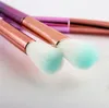 10 pièces coloré tricolore dégradé cosmétique pinceau ensemble coeur forme poignée pinceaux de maquillage outils de maquillage de beauté
