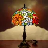 European creative pastoral rose bar bedroom bedside table lamp American stained glass lighting TF0015278500