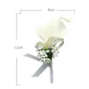 Calla Lilie Boutonniere Blumen Corsage Pin Boutonniere Knopfloch Männer Hochzeit Armband Brautjungfer Hochzeit Knopfloch Zeuge16410551