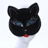 Blast Hot-Selling Masquerade Carnival Dance Dance Rip Cute Kitten Half-Face Maska Halloween Party Dress Up Cat Maska