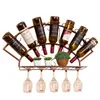 Smidesjärn vin rack vägg hängande rack hängande vardagsrum matsal enkel bägare vinglas kreativ europeisk style221e