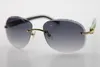 Wyprzedaż bezbarwny rzeźbione soczewki jasnozielone okulary przeciwsłoneczne 8200764 okulary wysokiej jakości okulary przeciwsłoneczne Vintage optyczne unisex modne akcesoria
