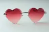 -selling Direct s high-quality new heart shaped cutting lens sunglasses 8300687 metal leopard temples size 58-18-140mm288T