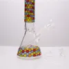 10 -calowe naklejki o strukturze plastra miodu zlewka bong rura palenie recyklingowy DAB Rig Beaker 1 Clear Downstem 1 przezroczystą miskę