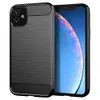 カーボンファイバーブラシテクスチャTPUプロテクター電話ケースカバーiPhone 11 Pro Max XR XS Max X Samsung S10 A50 Note 10 Plus LG Stylo5