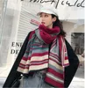 Partihandel - Varmdesigner Stickad dubbelsidig halsduk Varm tjock luftkonditionering Sjal Högkvalitativ Imitation Cashmere Fashion Wild Tassel