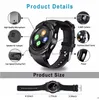 Nouvelle montre intelligente V8 Men Bluetooth Sport Watches Women Ladies Rel Smartwatch avec caméra SIM Card Slot Android Phone PK DZ09 Y1 A1 RE19685733106